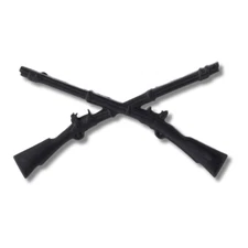 US Army Military Infantry Crossed Black Rifles US Genuine Lapel Hat Pin 1-1/2"