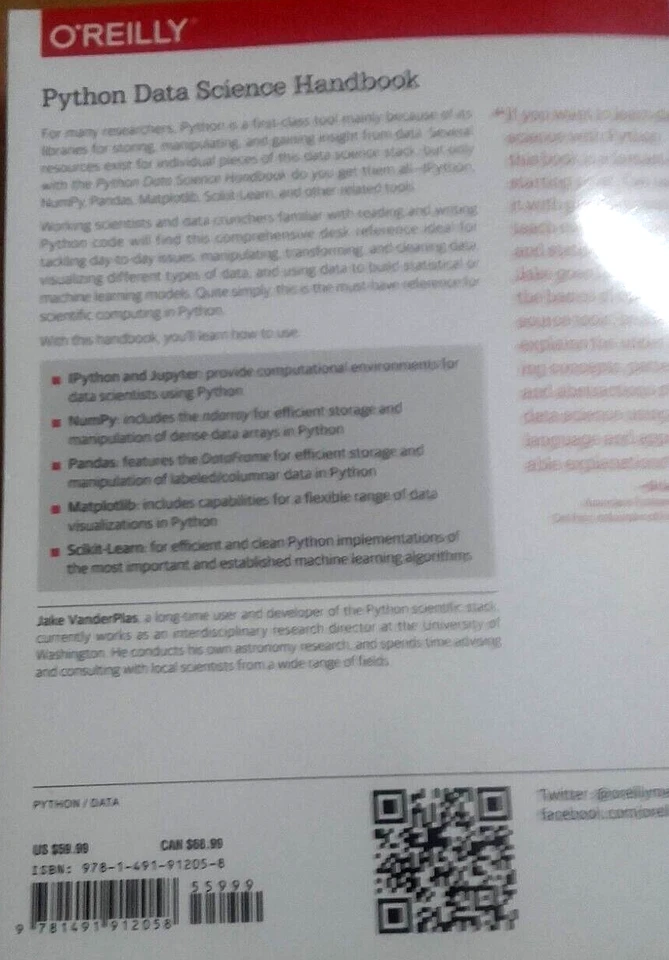 Python Data Science Handbook:Essential Tools for Working with Data -Jake Vander - Image 2 of 4