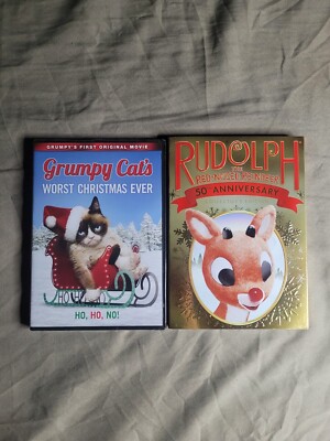 (Lot of 2) Grumpy Cat's Worst Christmas Ever/Rudolph TheRed-Nosed ...