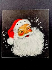 VTG Unused Hallmark Xmas Greeting Card Jolly Santa Wondering If You  ve Been Nice