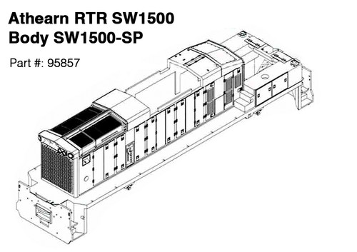 Locomotora Athearn HO RTR SW1500 parte # 95857 SW1500 - carrocería del Pacífico Sur nueva | Condition: New