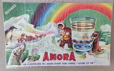 BUVARD AMORA - MOUTARDE - PHOQUES - TRAINEAU