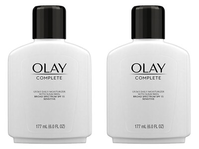 Olay Complete All Day Moisturizer with Sunscreen SPF 15 Sensitive Plus, 2 Pack