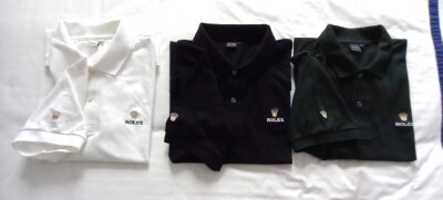 Rolex New Black Dealer X- Large Embroidered Polo Shirt