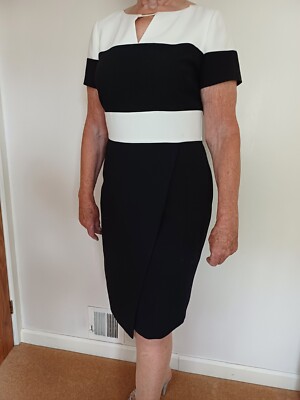 marks and spencer ladies dresses dress Black and white uk 14 very good condition formal marks and spencer dresses