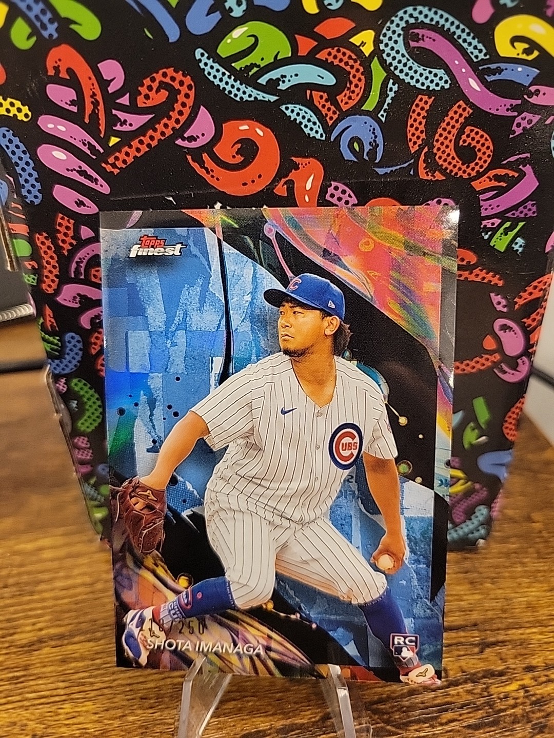 2024 Topps Finest - Shota Imanaga (RC) Sky Blue Refractor /250 #161 Chicago Cubs