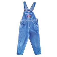 Vtg Disney Pooh Kids 12 Overalls Blue Denim Embroidery Tigger Piglet Jerry Leigh