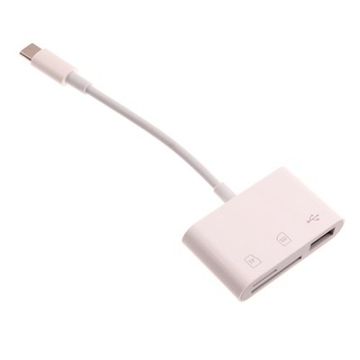 3-in-1 USB-C Adapter Card Reader MicroSD Slot TYPE-C for Cell Phones
