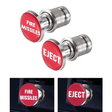 Eject Button and Fire Missiles Button Car Cigarette Lighter Plug Cover Car Ci...