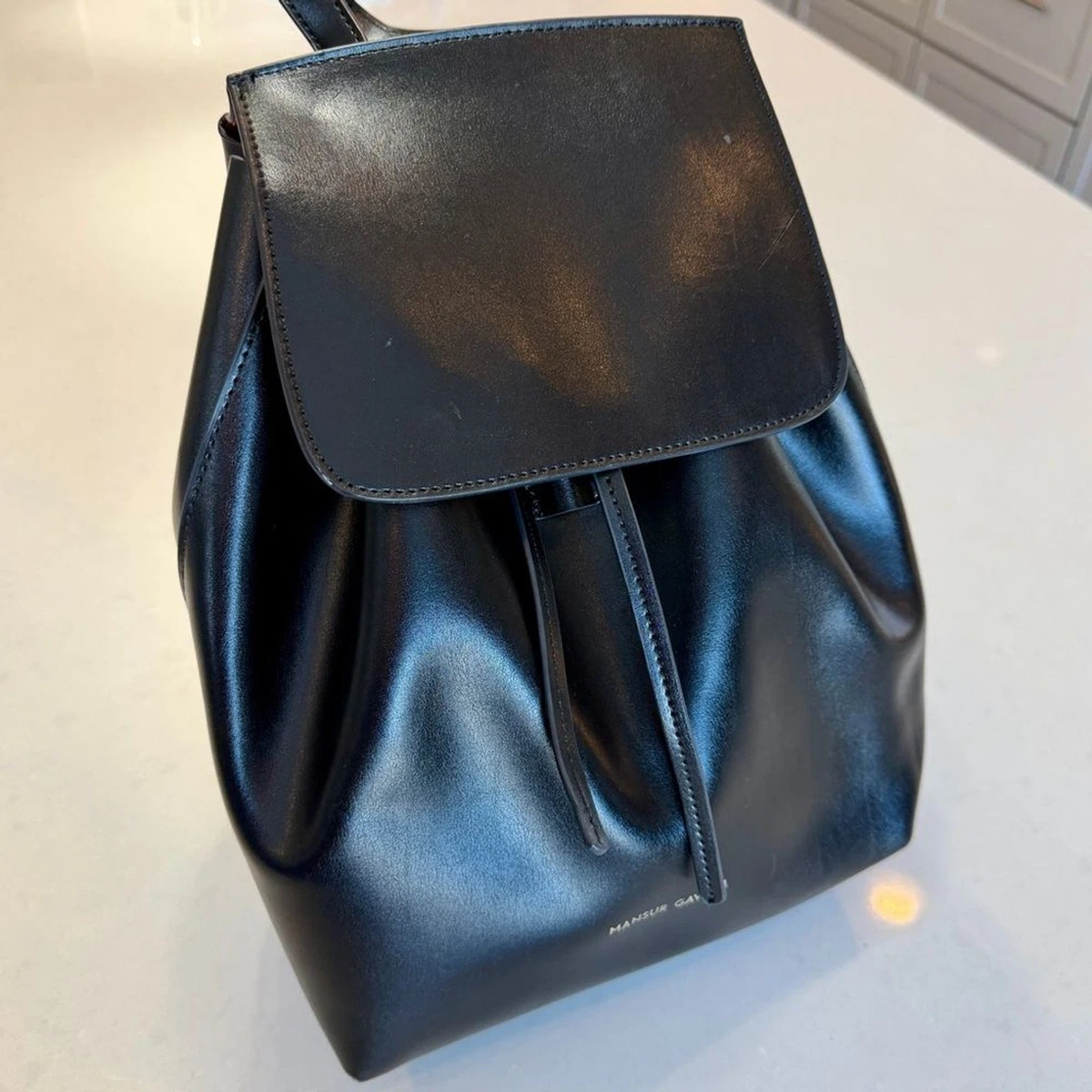 Mansur Gavriel Black/red Leather Baxkpack Mansur Gavriel Backpacks for Women | The RealReal main image 2