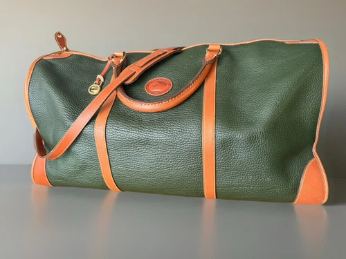 Vintage Dooney & Bourke Boston Duffle Bag, Original All Weather Leather
