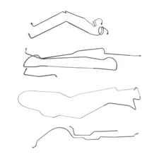 Fits 1982-1985 Jeep J10 Complete Preformed Brake Line Set Long bed 4wd OE Steel