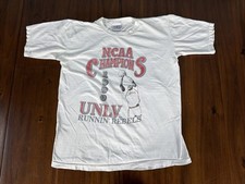 UNLV Runnin Rebels 1990 NCAA Basketball Champions Poly Tees Shirt XL Vintage