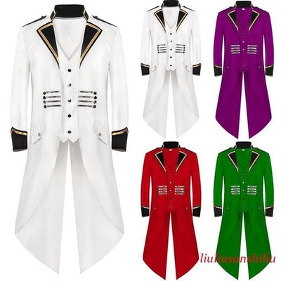 Men's Retro Medieval Mid Tuxedo Gothic Coat Steampunk Jacket Retro Tuxedo Retro