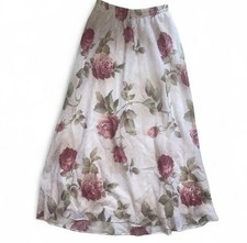 Vtg Floral Midi Skirt Size 6 Women  s Fairy Rosette