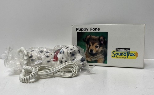 Vintage Telemania DG-555 Puppy Fone Dalmatian Dog Novelty Corded Phone Barking