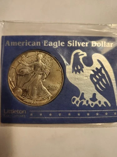 1997 WALKING LIBERTY AMERICAN EAGLE .925 FINE SILVER DOLLAR COIN 1oz LittletonCo