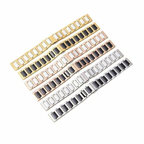 Metal Strap Watch Band Ceramic Stainless Steel 12mm 13 14 15 16 17 18 19 20 22mm