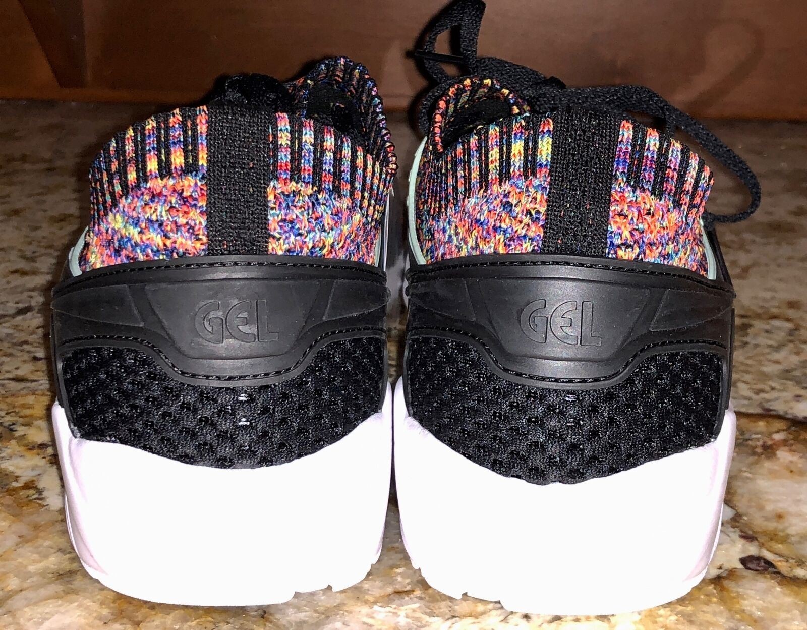 ASICS Gel Kayano Trainer Knit Black Green Blue Red Yel Shoes Sneakers Mens Sz 10 thumbnail 5