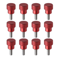 12 Pcs M4 X 10Mm Threads High Head Knurled Thumb Screws Knobs Aluminum Alloy
