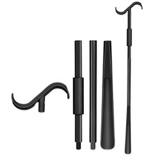 35" Long Shoe Horn for Seniors, Dressing Stick, Long Handle Shoe Horn, Black
