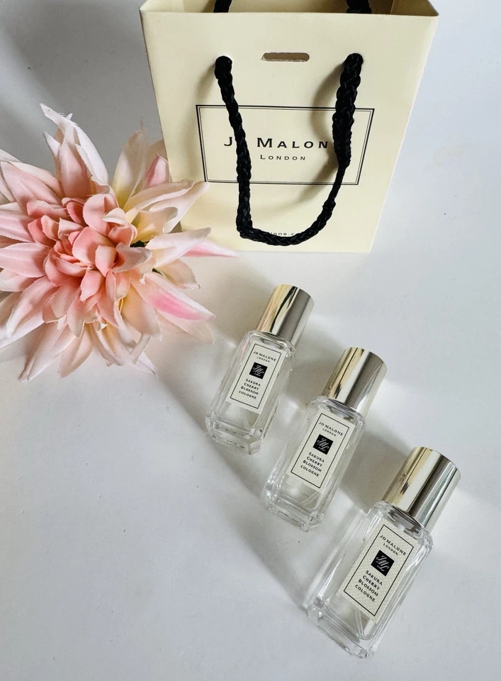 3X JO MALONE London Sakura Flor de Cerezo Viaje Spray Colonia Perfume 0.3oz/9ml Foto 2 de 3