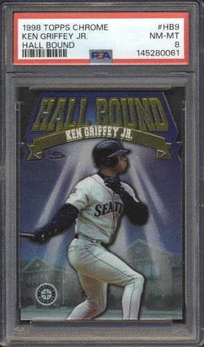 1998 Topps Chrome HALL BOUND Insert Ken Griffey Jr #HB9 PSA 8 MARINERS NM-MT HOF