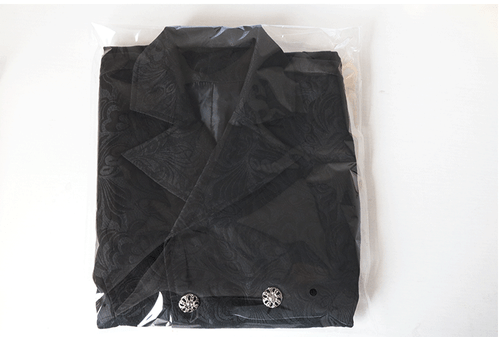 Men’s Gothic Jacquard Tailcoat Vest Steampunk Victorian Formal Costume Waistcoat - Foto 15 di 22