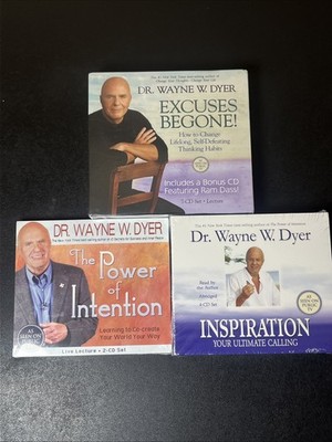 Dr Wayne Dyer Audio CD Lot of 3 POWER OF INTENTION Excuses Begone INSPIRATION