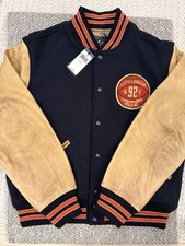 Polo Ralph Lauren Men  s Varsity Jacket Wool Leather 92 Lightning Basketball XL