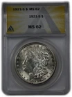 1921 S ANACS MS62 - Silver Morgan Dollar $1 US Coin #61992A