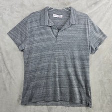 Orlebar Brown Mens Medium Grey Short Sleeve Polo Shirt Cotton
