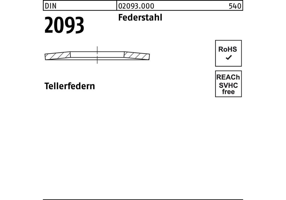Рейхер Теллерфедер DIN 2093 8 x 4,2x0,3 Федерсталь