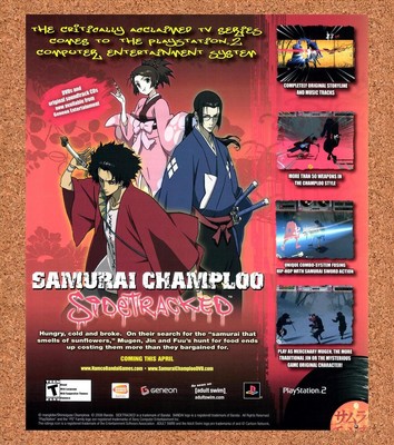 2005 Samurai Champloo Sidetracked PS2 Original Advertisement / Retro Promo v1