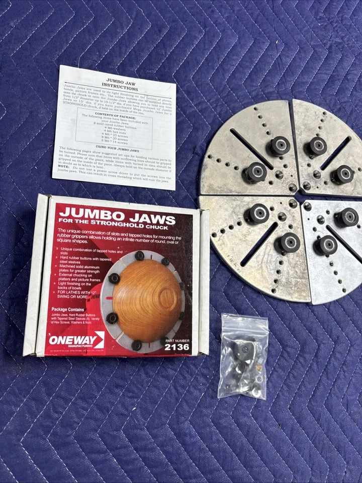 Oneway #2136 Jumbo Jaws for the Stronghold Chuck, For Wood Lathes. FREE SHIPPING - Image 2 of 4
