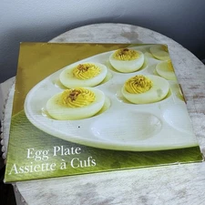 Emily Deviled Egg Serving Platter New In Box 12 Eggs