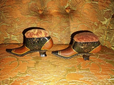 Vintage Cobblestone Witch Gothic Boot Pin Cushion