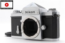 Near MINT Nikon F Eye Level Silver 35mm SLR Film Camera Body w/ strap JAPAN
