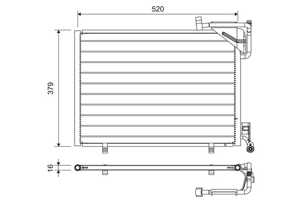 Kondensator Klimaanlage Valeo 814297 FüR CCN MAX Fiesta Ford JK CB1 Aluminium 6-image