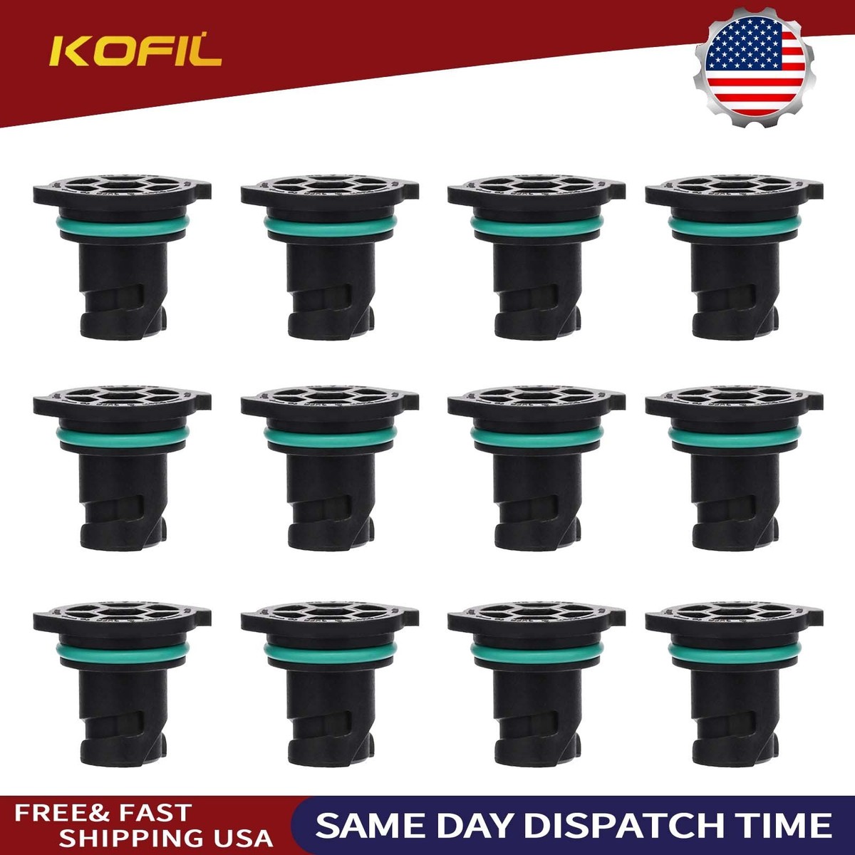 12x, 1982821 Oil Drain Plugs for EPA 10 PACCAR MX-13 and MX-11