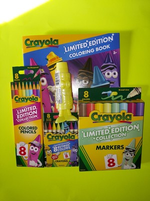 Crayola Limited Edition 8 Retired Colors Crayon Marker Pencils Book an Sharpener
