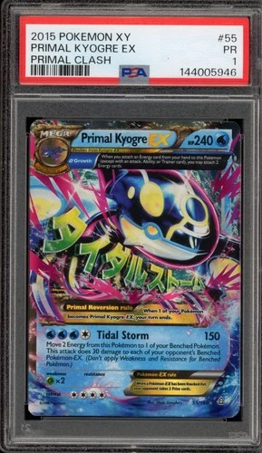 Pokemon Primal Kyogre EX XY Primal Clash Holo Rare #55 PSA 1