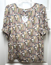 DR2 by Daniel Rainn, Plus 2X, V-Neck Puff Sle...