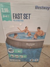 Bestway Fast Set Schwimmbecken mit Filterpumpe 396x84cm Rund …
