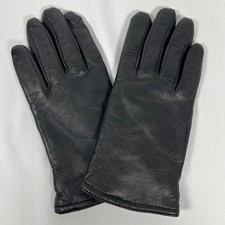 Womens Black Leather Gloves Thinsulate 40g Lined M Wintercore Classic City Chic