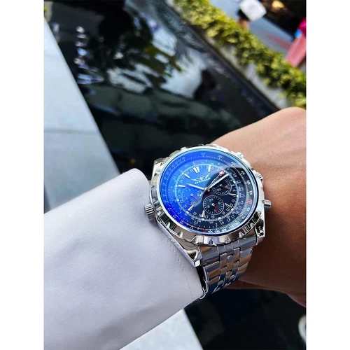 Reloj Cronógrafo Acero JARAGAR Hombre Automático Acero Inoxidable - Imagen 6 de 8