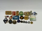 Lot Of 20 Vintage Souvenir Coca-Cola Miller Kroger Murfin Hat Lapel Pins *READ*