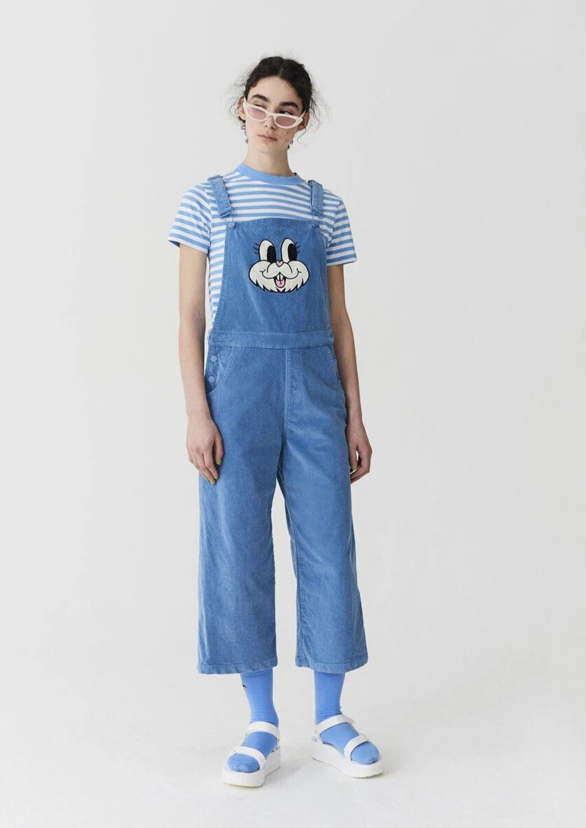 Esther Bunny Kim x Lazy Oaf Blue Jumpsuit L NEW Kawaii Melanie Martinez Y2K Cute