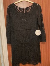 Kiss The Sky Black Lace Shift Dress Size S NWT Asos