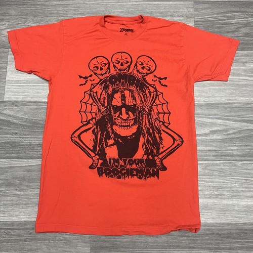 Rob Zombie Band Tee Shirt Men Medium Orange Black Horror Rock Goth Alt Boogeyman